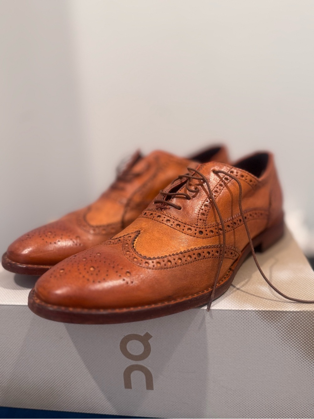 Paul Smith Cognac Brogue Derby Shoes